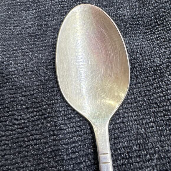 1 Tea Spoon Teaspoon Stainless DJ Korea DJ5 Glossy Round Tip Outline - Picture 3 of 7